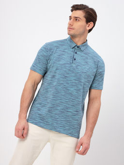 Джемпер мужской с воротником поло короткий рукав GREG G144-KM1246T-OR1051 (бирюзовый)  фото 6