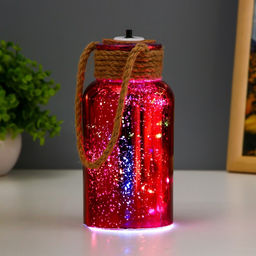 Фигурка светящаяся RISALUX «Ласси», LED-ночник, от батареек, красный 8×8×17 см