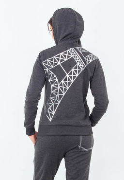 Костюм спортивный женский KENNEDY KW-SC-016(антр\сереб)-H\LS\T