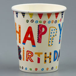 Стаканы бумажные С днём рождения, 6 шт. - Страна карнавалия фото 2