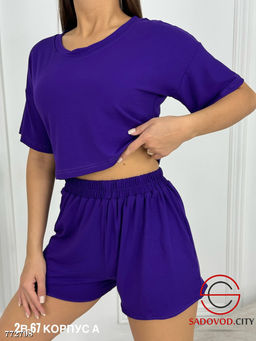 Женская пижама топ шорты