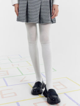 Цена за 3 пары! Колготки детские белого цвета с рисунком в виде поперечной полоски - Mark formelle фото 3