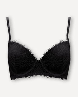 Черный бюстгальтер с кружевом
