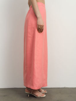 Юбка-брюки льняная 10990 коралловая