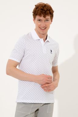 U. S. Polo Assn Мужская белая футболка с воротником-поло - U.s. polo assn фото 3