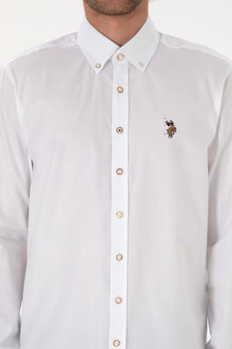 Erkek Beyaz Uzun Kollu Basic G_mlek Sepette S_rpriz _ndirim - U.s. polo assn фото 6