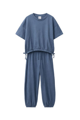 CONJUNTO CAMISETA LAZOS Y PANTAL?N JOGGER / Azul medio - Zara фото 11