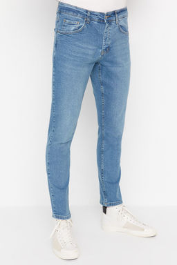 TRENDYOL MAN Lacivert Esnek Kumas Slim Fit Dar Kesim Jeans Kot Pantolon TMNAW23JE00054 - Trendyolmilla фото 12