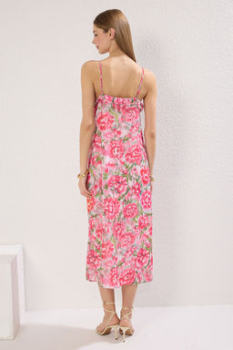 TRENDYOLMILLA Pembe Cicek Desenli A Kesim Maxi Dokuma Elbise TWOSS25EL00440 фото 4