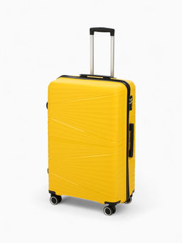 Чемодан на колёсах большой 111 л (L), на молнии, кодовый замок, 4 колеса, жёлтый