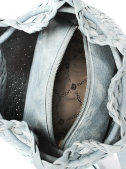 LACCOMA сумка СУ038-винтаж синий эко кожа хлопок  фото 5