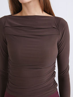 Kay?k Yaka B?zg?l? Bluz