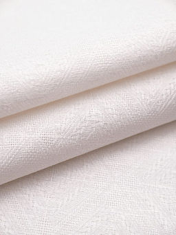 Полульняной жаккард Бернарда цв.белый, ш.1.6м, лен-59%, хлопок-41%, 230гр/м.кв - Купава фото 4