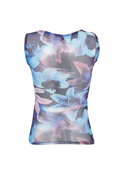 Siyah Soyut Desenli Buzgu/Drape Detayl? Regular/Normal Kal?p Kay?k Yaka Bluz TWOSS24BZ00544 - Trendyolmilla фото 16