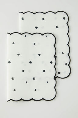 Trendyolmilla Home 2li Kalp Bask?l? Kenar? Nak?sl? Amerikan Servis Seti 33x50cm TPHSS25RUN00013  фото 5