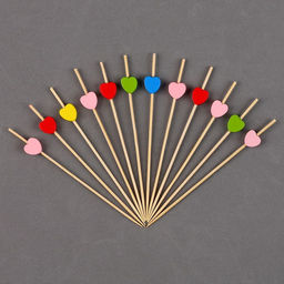 Цена за 2 шт. Шпажки Сердца, в наборе 12 шт.