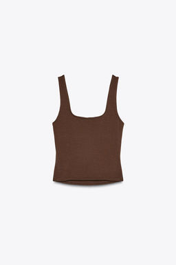 WIDE STRAP VEST TOP - Zara фото 26