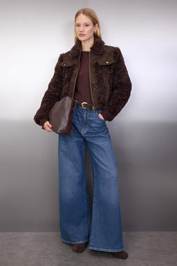 Kahverengi Regular Kal?p Suet Detayl? Kurk Mont TWOAW26MO00075 - Trendyolmilla фото 5