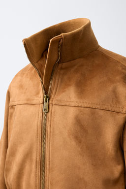 CAZADORA BOMBER EFECTO ANTE / Tostado - Zara фото 6