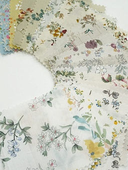 Комплект образцов Сатин цветочный рисунок, 2,2-2,5м №1