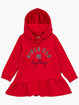 Платье с капюшоном для малышей UD 6718 красный - Mini maxi фото 6