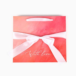 Пакет ламинированный с лентой С любовью, M 30?9?26 см