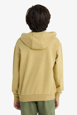 Kap__onlu Bask_l_ Sweatshirt Erkek _ocuk - Defacto фото 6