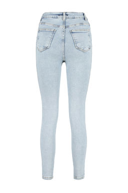 Ac?k Mavi Yuksek Bel Skinny Jeans TWOSS23JE00072 - Trendyolmilla фото 7