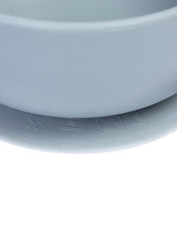 Детская силиконовая тарелка, со слонёнком, цвет серый