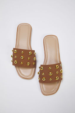 Trendyol Shoes Siyah Gumus Trok Tasl? S?k Kad?n Terlik TAKSS25TE00013