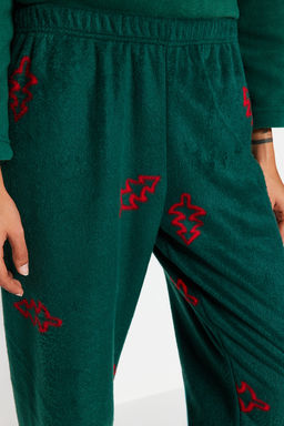 Yesil Y?lbas? Temal? Polar K?sl?k Orme Pijama Tak?m? THMAW24PT00265 - Trendyolmilla фото 3