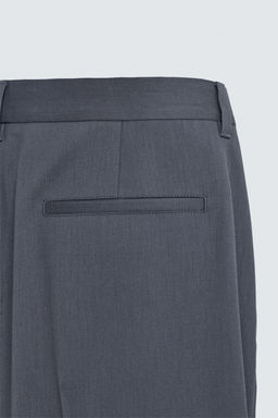 PANTAL?N TRAJE FLARE FIT CON LANA / Azul - Zara фото 8