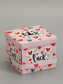 Коробка подарочная "Бабочки, Удачи" 14,5 х 14,5 х 12,7 см