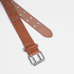 Ремень женский, ширина 3,8 см, пряжка металл, люверсы, цвет рыжий - Simaland фото 2