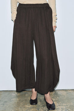 ZW COLLECTION TEXTURED VOLUME TROUSERS - Zara фото 12