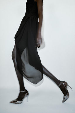 ASYMMETRIC BALLOON HEM DRAPED MINI DRESS - Zara фото 5