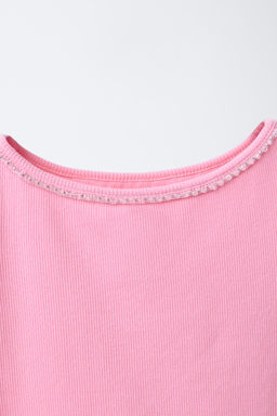 CAMISETA RIB JOYAS / Rosa - Zara фото 3