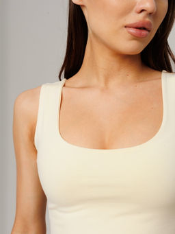 Женский укороченный топ Lingeamo кремовый ЛТ-09 (131)  фото 4