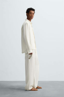 100% HEMP RELAXED FIT TROUSERS - Zara фото 22