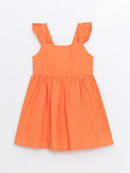 Kare Yaka K?z Bebek Elbise