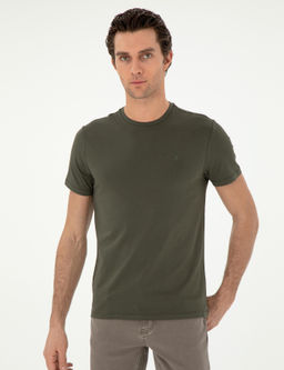Khaki Slim Fit Basic T -For - Cacharel фото 3