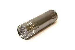 Фонарь 9 светодиодов, метал. корпус (Y-1-909) 4 цвета корпуса