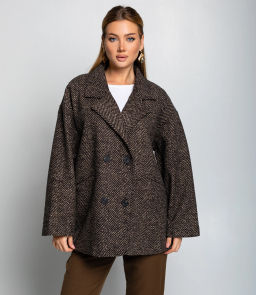 Полупальто #КТ1813 (5), коричневый