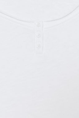 CAMISETA CUELLO PANADERO / Blanco