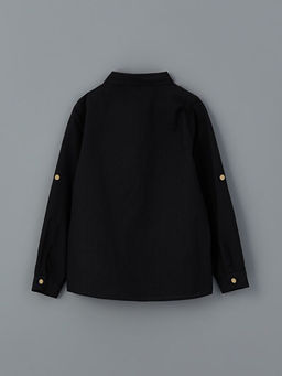 Poplin Erkek ?ocuk G?mlek ve Pantolon 2li