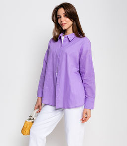 Рубашка #ОБШ1458, сиреневый - Dommod фото 3