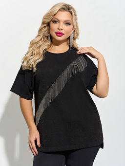 Футболка 0087-26 черный кристалл