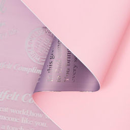 Пленка для цветов «Письма Незнакомке», сиреневый - розовый, 0.58×10 м