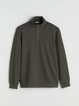 Dik Yaka Erkek Sweatshirt