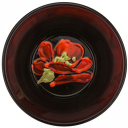 Миска керамическая "Большая" 0,8л, д18,5см, h7,3см, "Мак черный" (Россия)